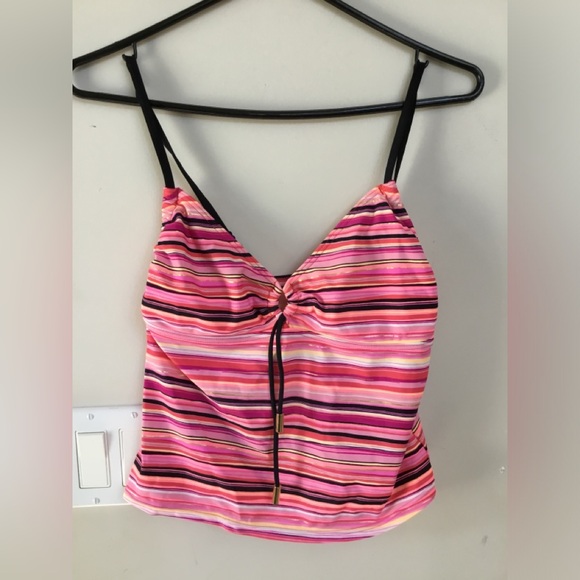 Tag Studio Other - Vibrant Striped Bikini Tankini Top